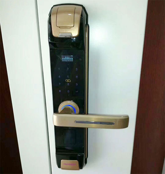 洛宁防盗门指纹锁安装