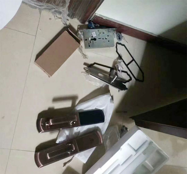 洛宁指纹锁安装案例